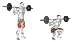 squats termasuk kedalam latihan otot kaki karena dapat membantu membentuk otot paha
